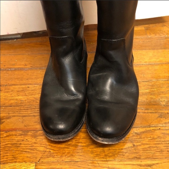 Frye Melissa Logo Two Toned Riding Boots Size 6.5 - Picture 4 of 6